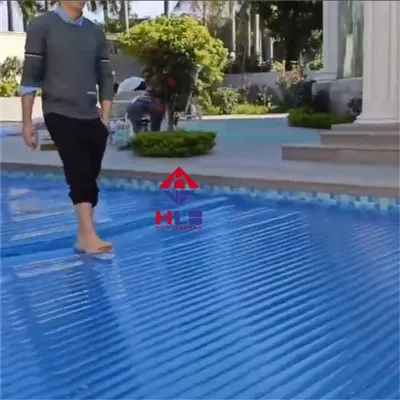 Cobertura para piscina de ripas de policarbonato para PC
